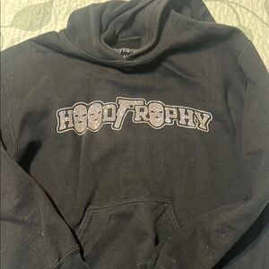 Black Hoodie with Bold Text